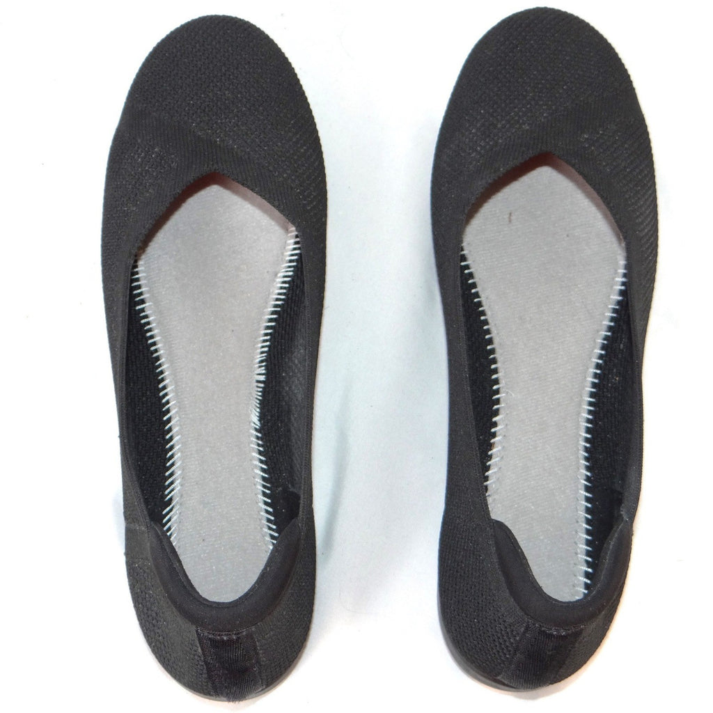 Clarks Cloudsteppers Step June Shell Black Knit Ballet Flats Womens Size 9 M