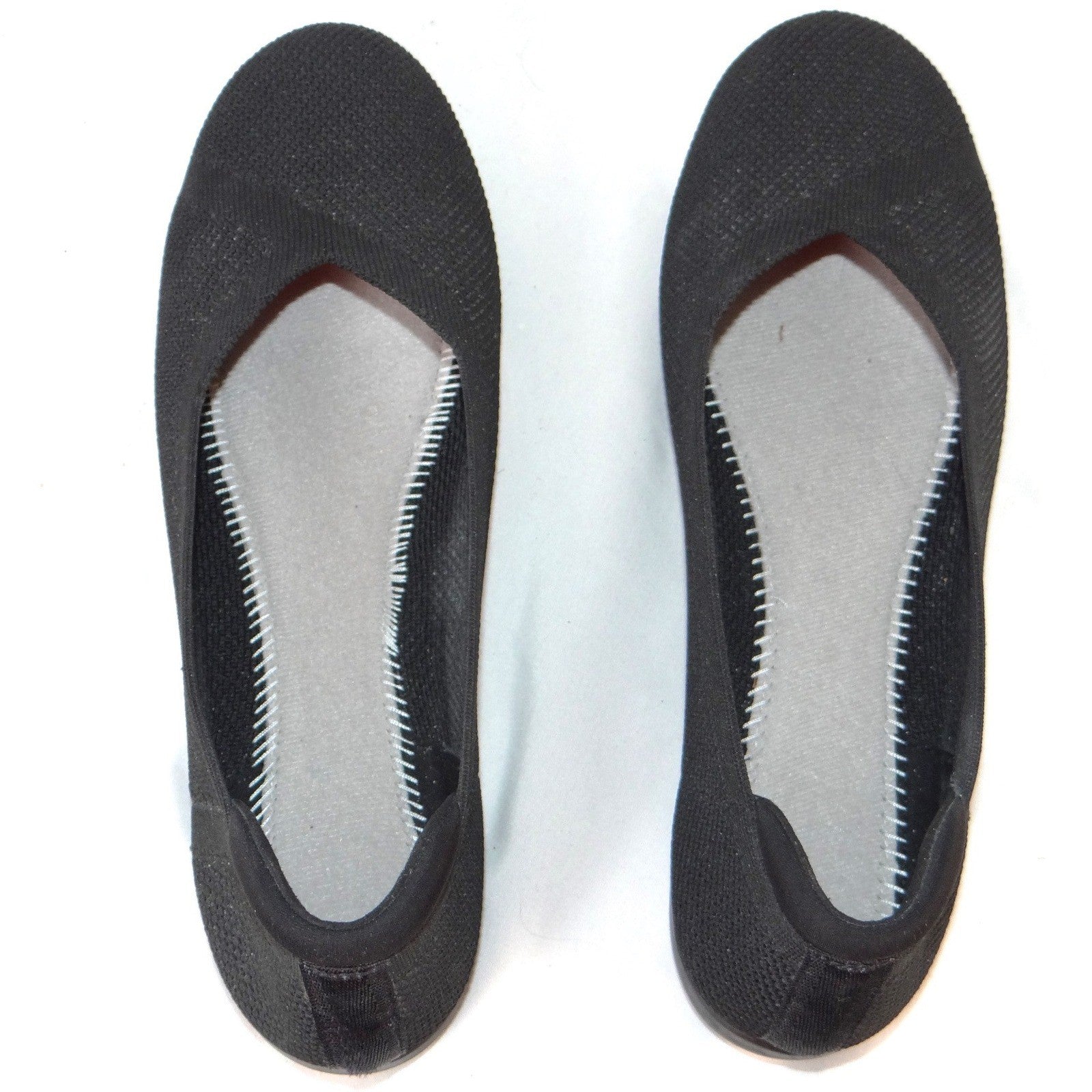 Clarks Cloudsteppers Step June Shell Black Knit Ballet Flats Womens Size 9 M
