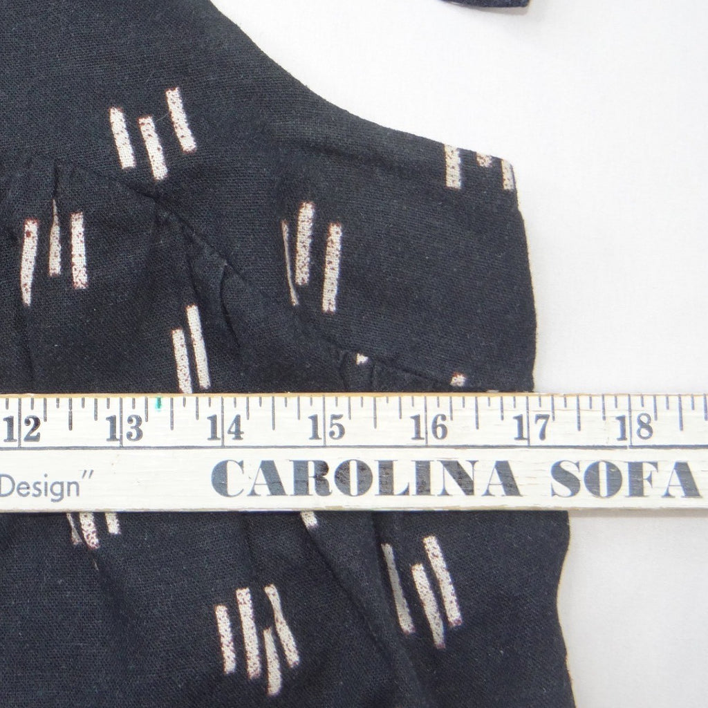 Sonoma Goods For Life Womens Medium Tie Shoulder Dash Print Camisole Top Black