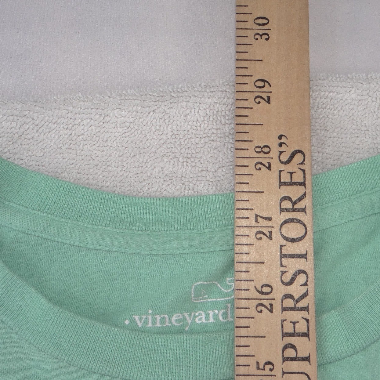 Vineyard Vines Mens L Soccer Whale Long Sleeve Pocket T-Shirt Mint Green