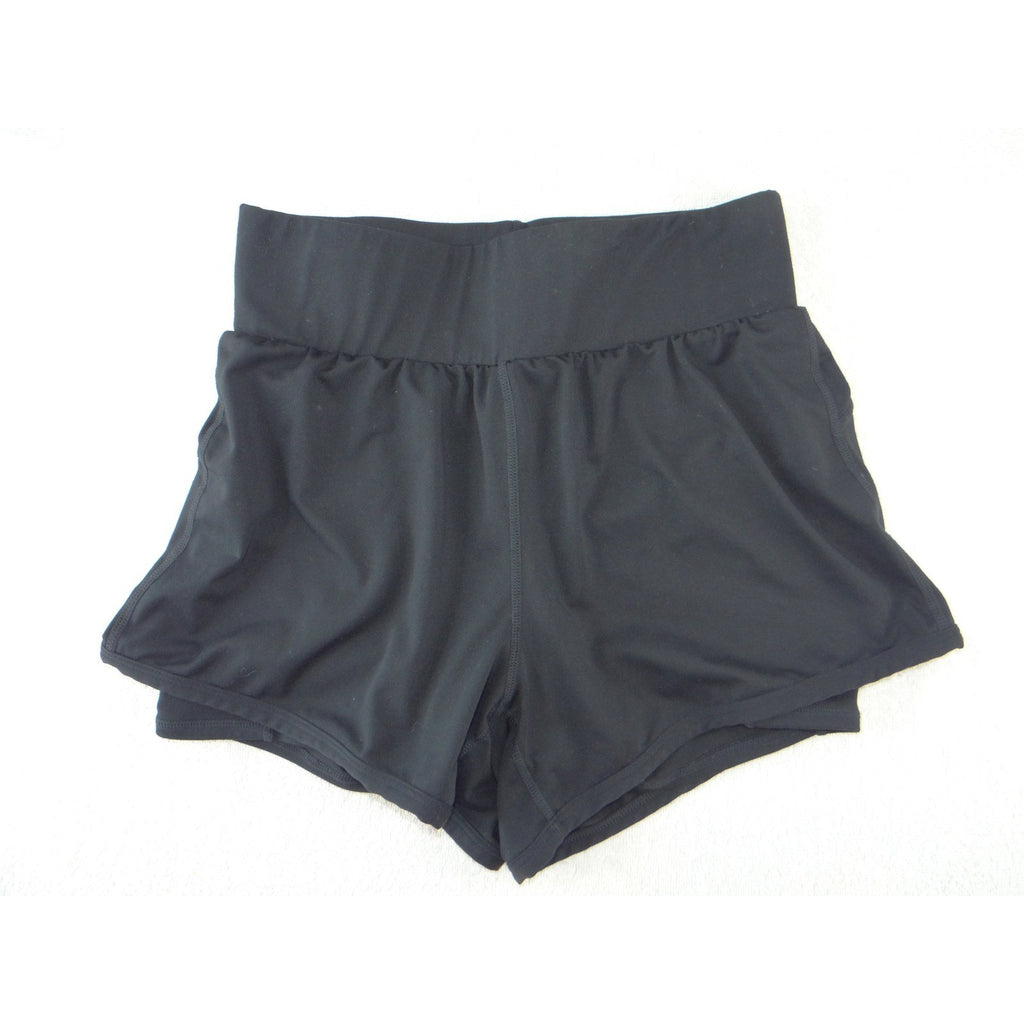 Fabletics Womens Black 2-in-1 Athletic Running Shorts High Rise Size Small