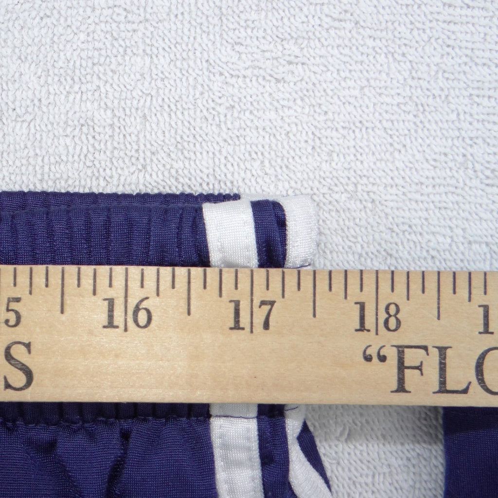 Adidas Mens XL Track Pants Purple Navy White 3 Stripe Wide Leg Vintage