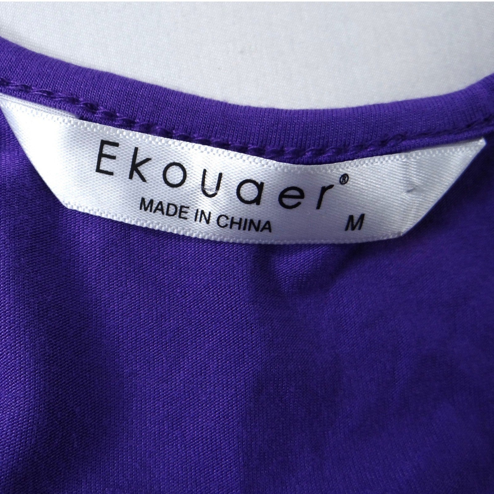 Ekouaer Purple Tank Maxi Dress Women's Size M Spaghetti Strap Pleated Front