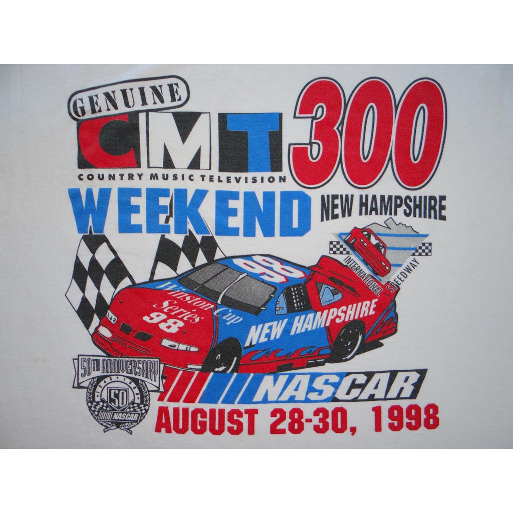 Vintage CMT 300 NASCAR Weekend New Hampshire T-Shirt 1998