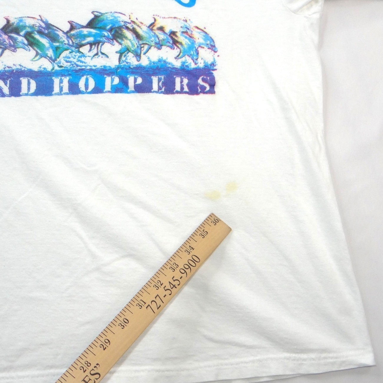 Vintage Bahamas Island Hoppers Dolphin Graphic T-Shirt White XL Tropical Tees