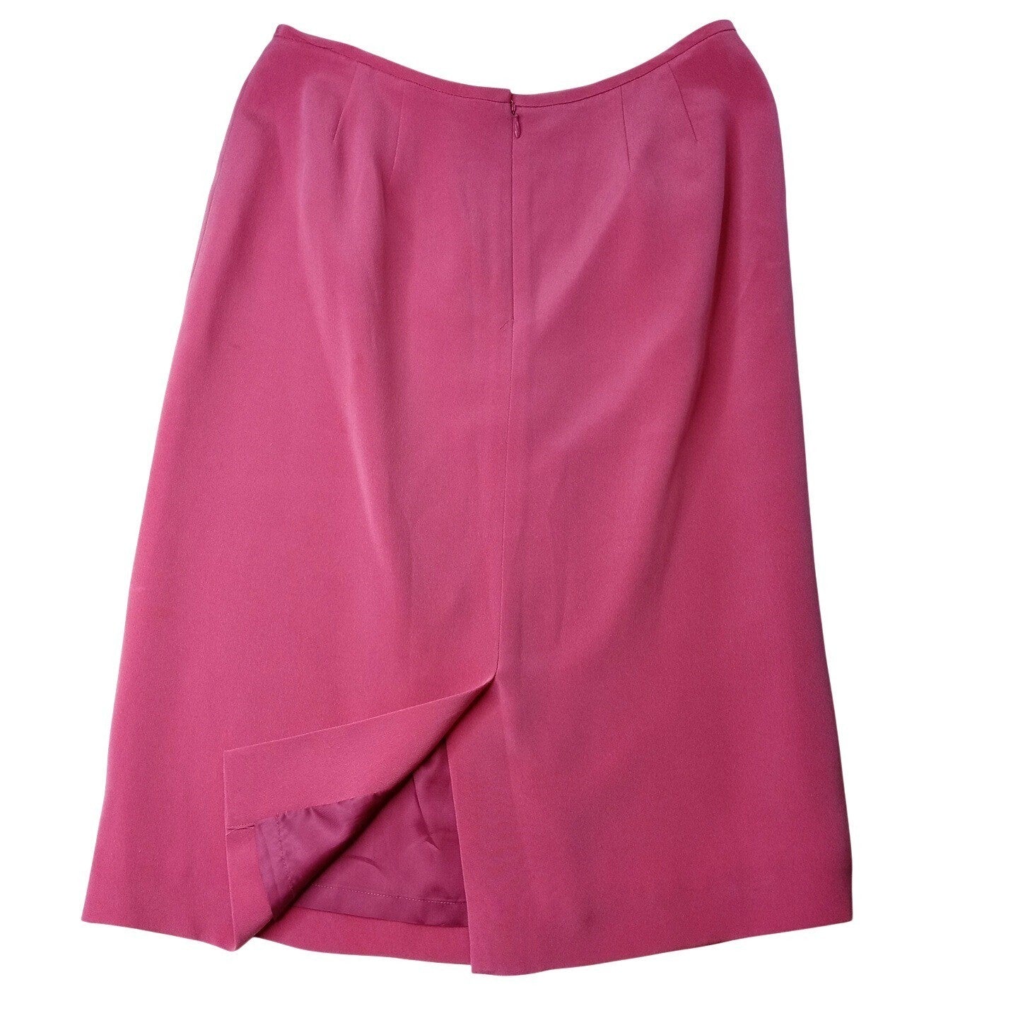 VTG Preston & York Silk Pink Blazer Skirt Suit Womens 12 Short Sleeve Tailored