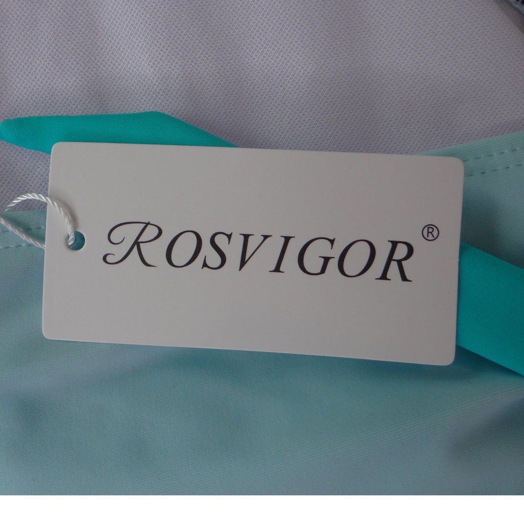 NWT-Rosvigor Womens Plus Size 3XL Colorblock Bikini Set Purple Teal High Waist
