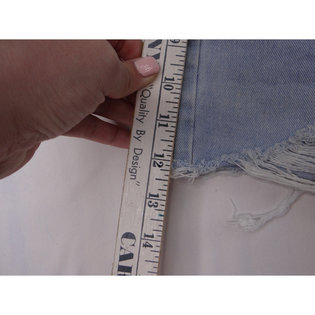 Wild Fable Womens Light Wash Denim Cutoff Shorts High Rise Distressed Size L