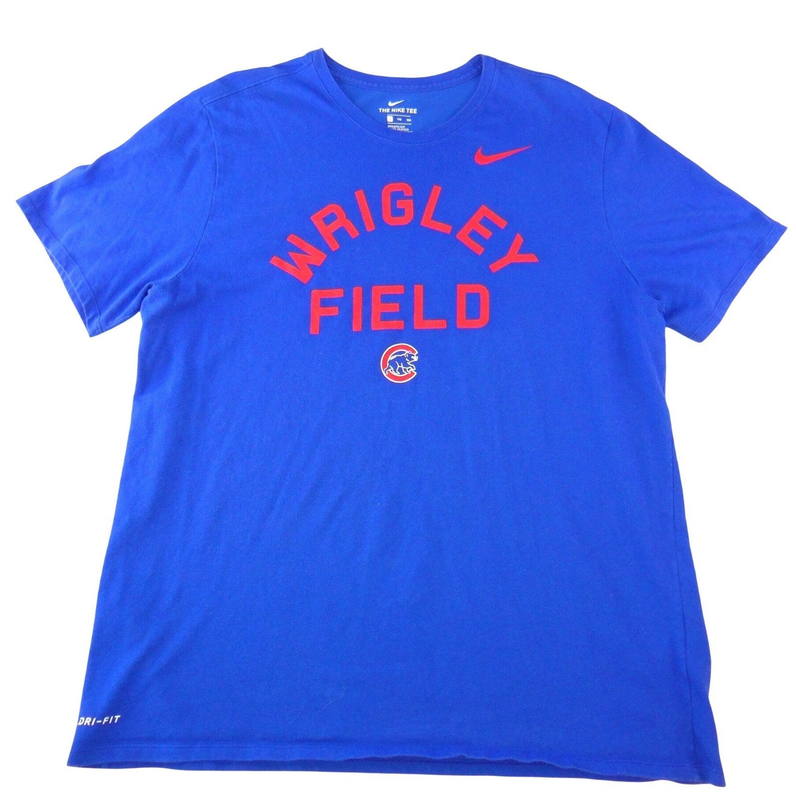Nike Chicago Cubs Wrigley Field Dri-FIT Graphic T-Shirt Blue Mens XXL