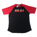 Elton John Rainbow Logo Raglan T Shirt Black Red Size Large