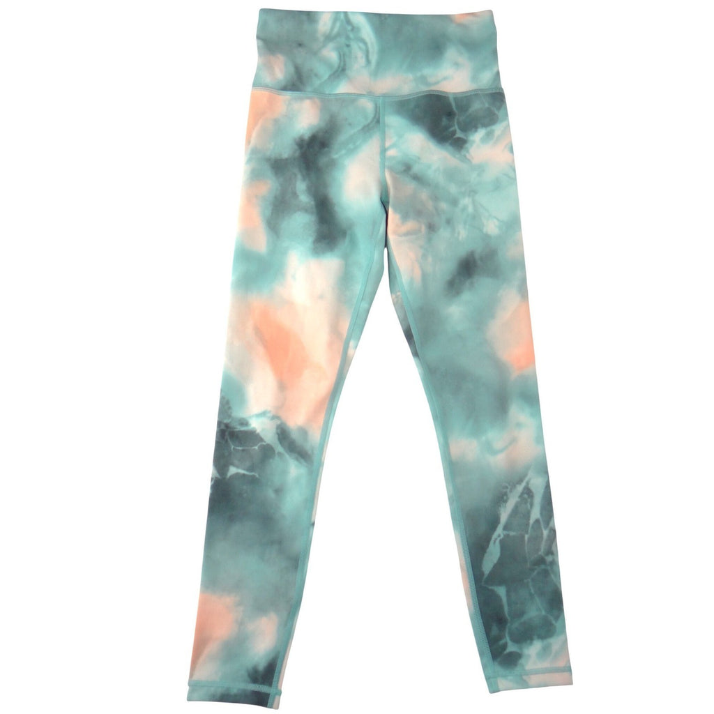 Athleta Elation Printed 7/8 Tight Leggings XS Teal Orange Tie Dye High Rise Yoga