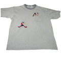 Vintage Embroidered Looney Tunes Bugs Bunny Taz Baseball Unique T Shirt Size L