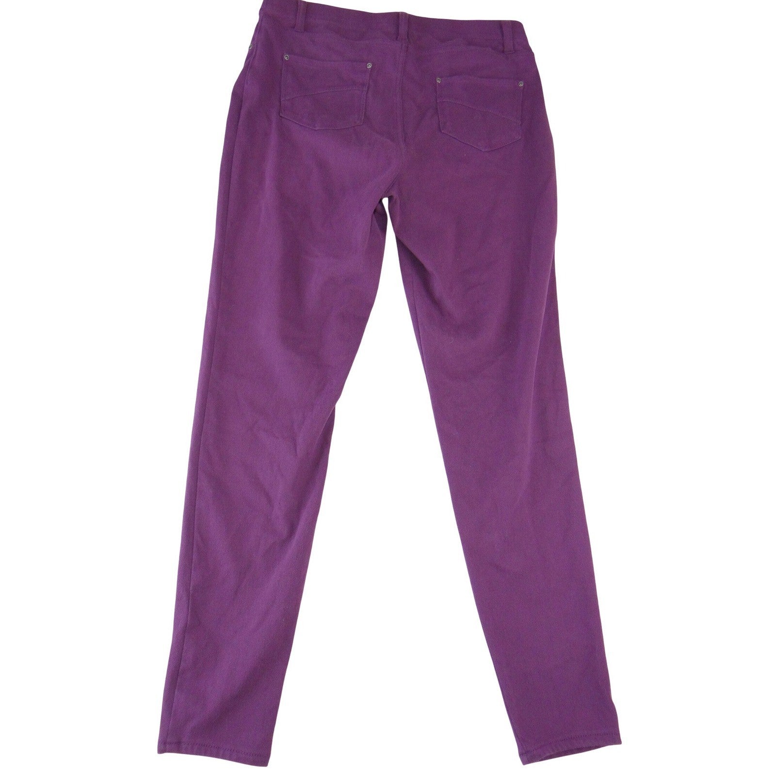 Time and Tru Womens Purple High Rise Pull On Jeggings Size L 12-14 Skinny Pants