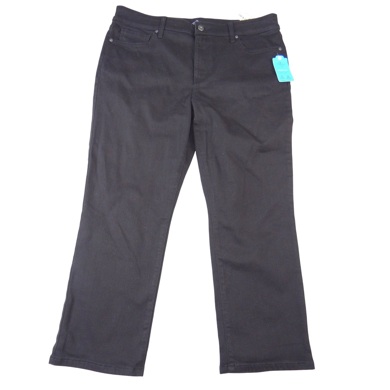 NWT-St Johns Bay Secretly Slender Straight Leg Black 16P Short Tummy Control