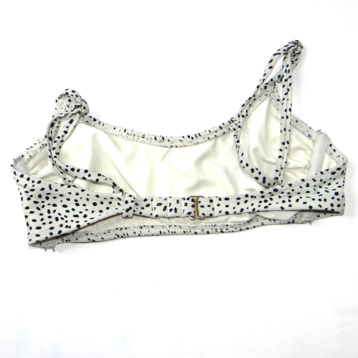 Xhilaration Smocked Dot Print Bikini Top Bandeau Swimwear Size M