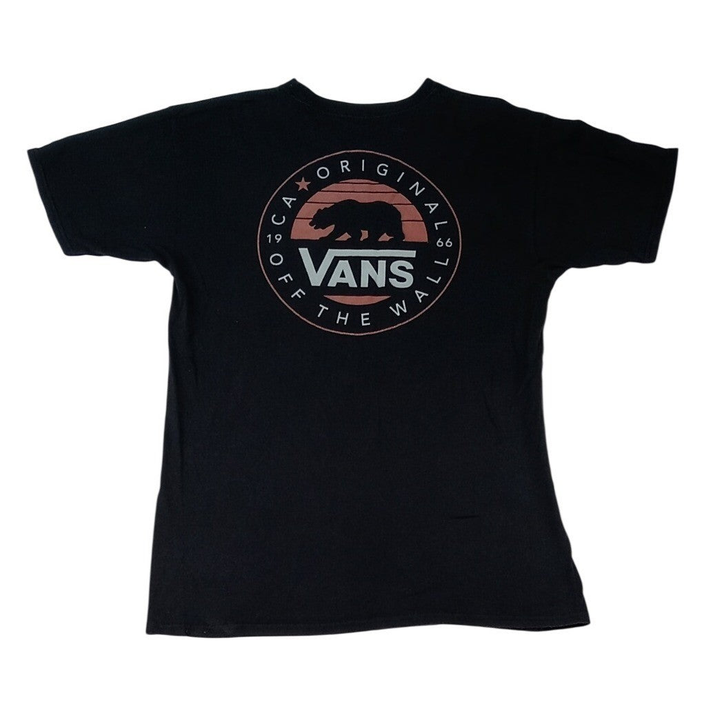 Vans Off The Wall California Originals Bear Graphic TShirt Mens Black Size Large