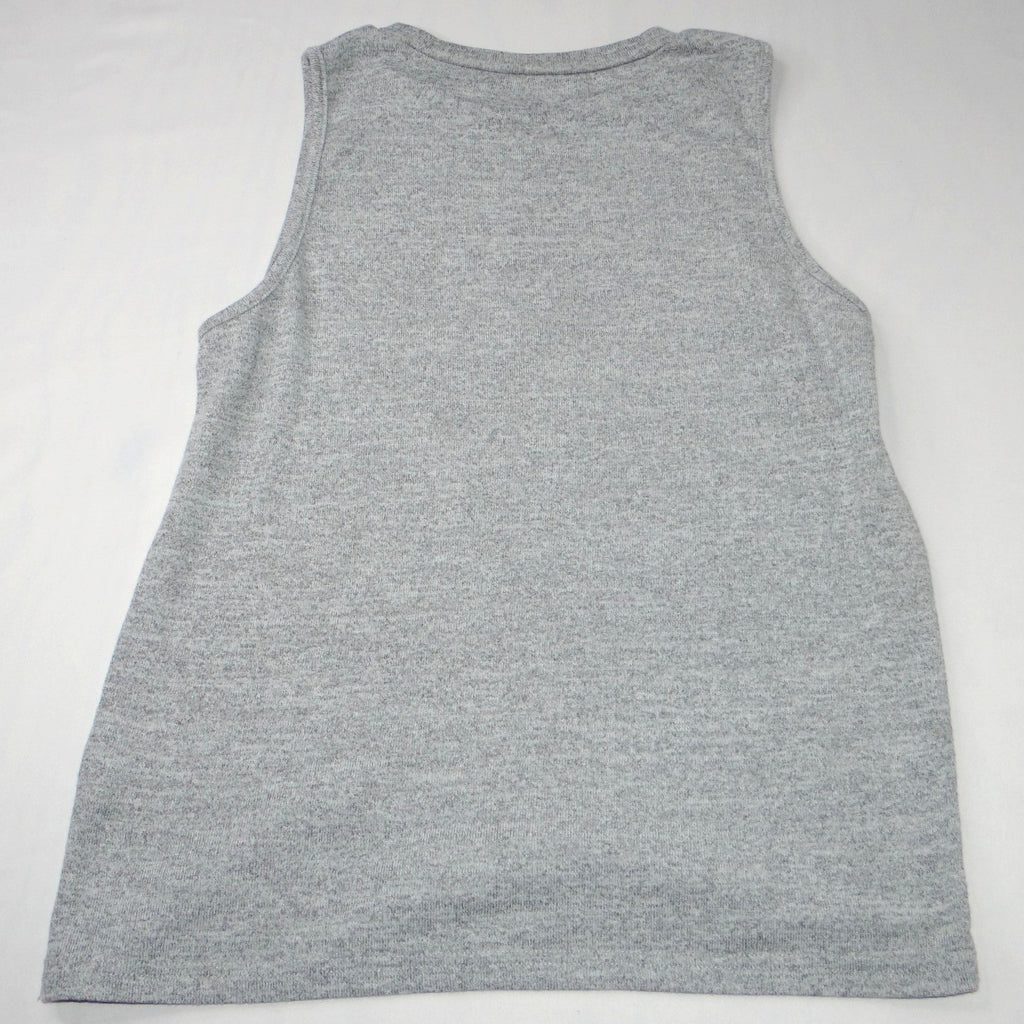 Gray Tank Top Cow Skull & Beer Graphic Sleeveless Women's M