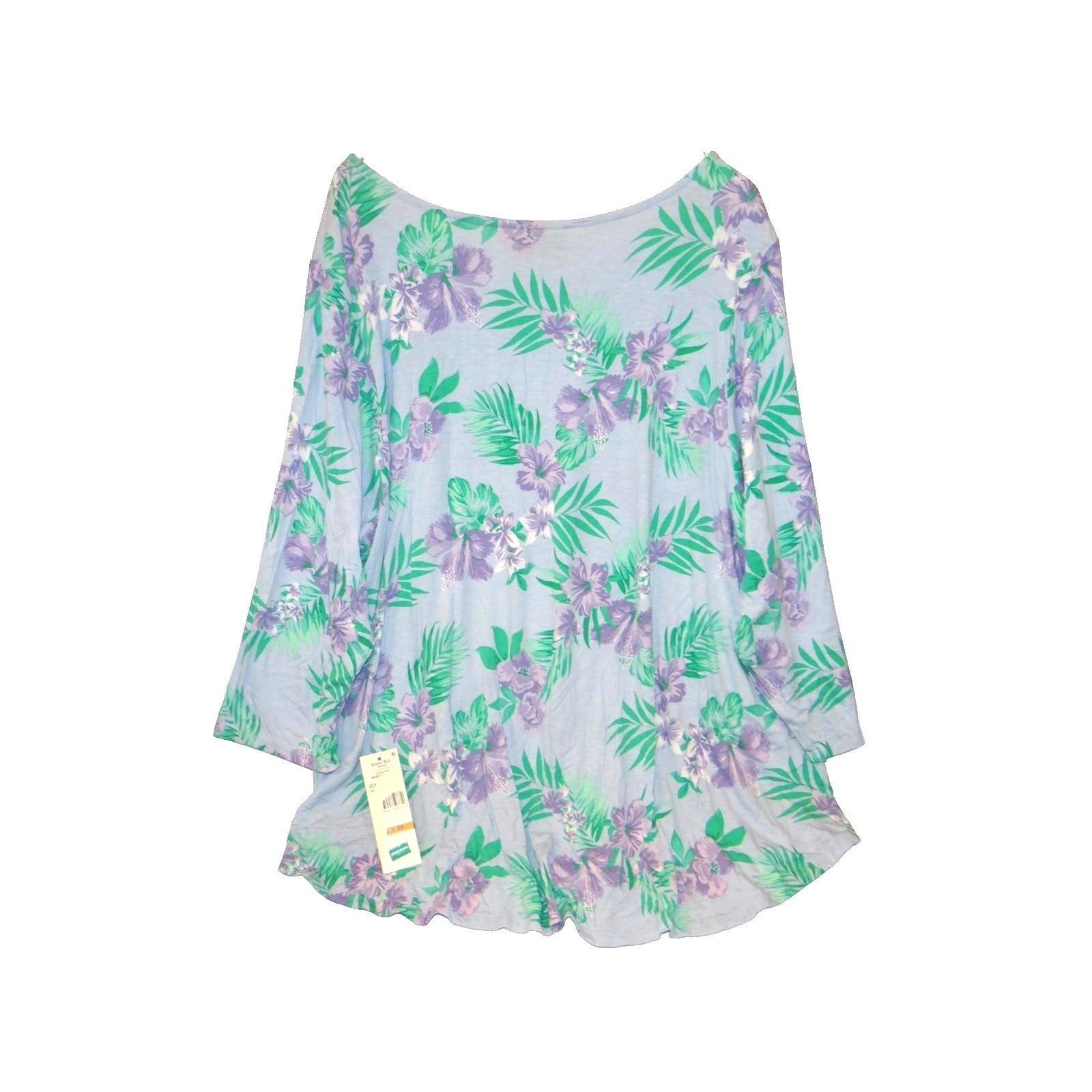 Ruby Rd. Women's 3X Long Sleeve Floral Top