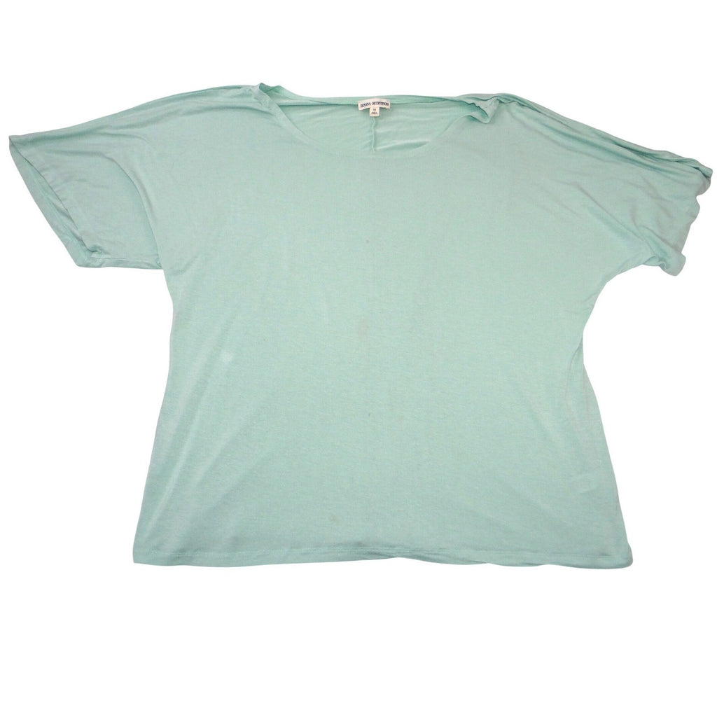 Zenana Outfitters Mint Green Dolman Sleeve Split Shoulder Top Plus Size 1X