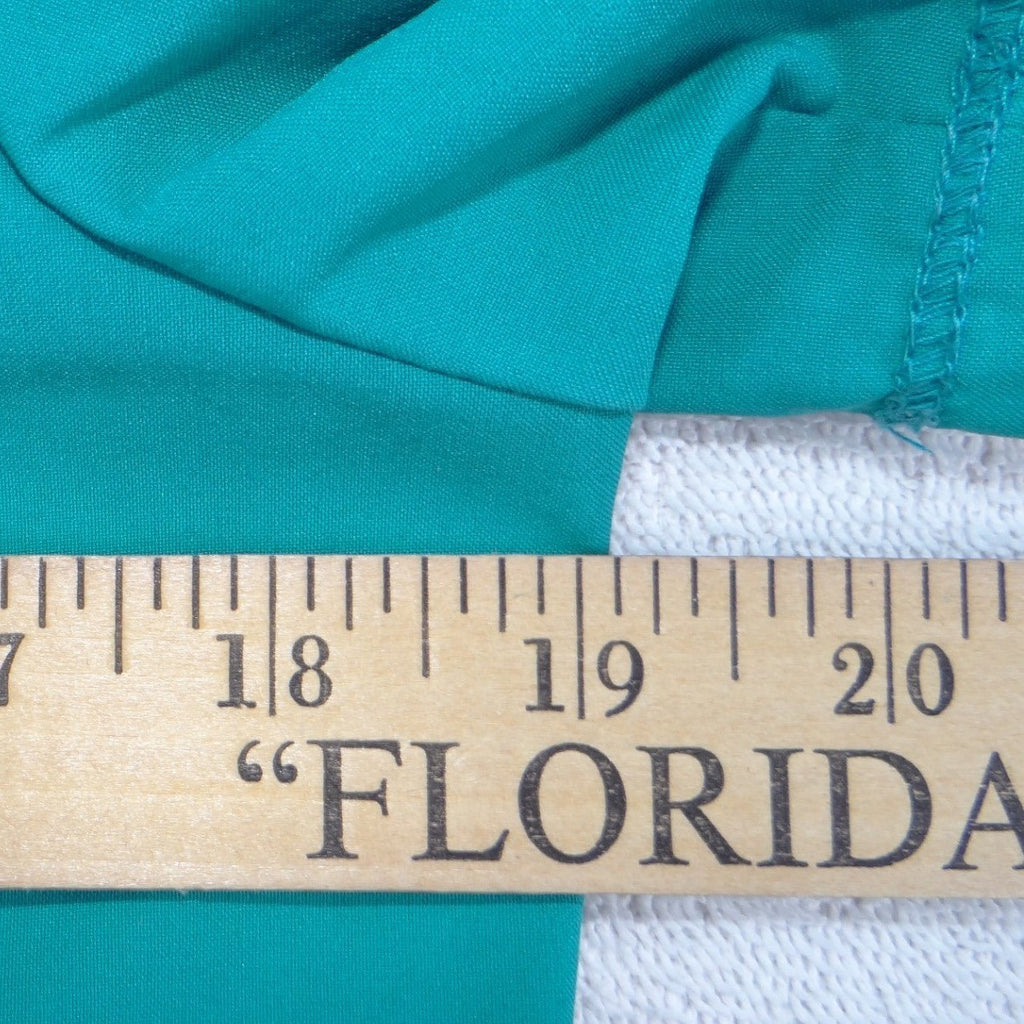 Cherokee Infinity Womens Teal Blue V-Neck Scrub Top Short Sleeve Size S
