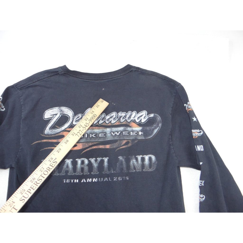 Fruit of the Loom Delmarva Bike Week 2018 Long Sleeve Shirt Mens Medium