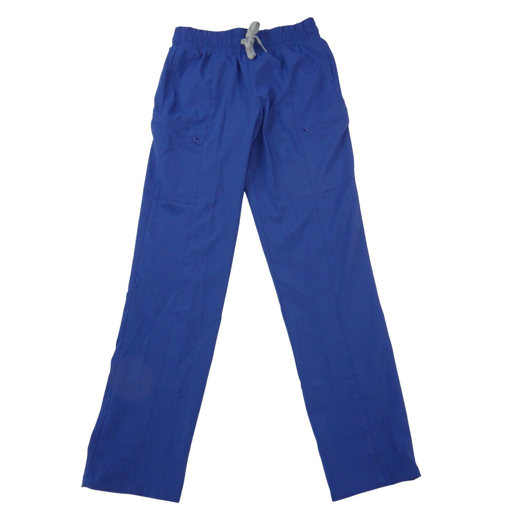 WonderWink PRO Renew Scrub Set Womens XXS Top XS Pants Royal Blue V-Neck Cargo