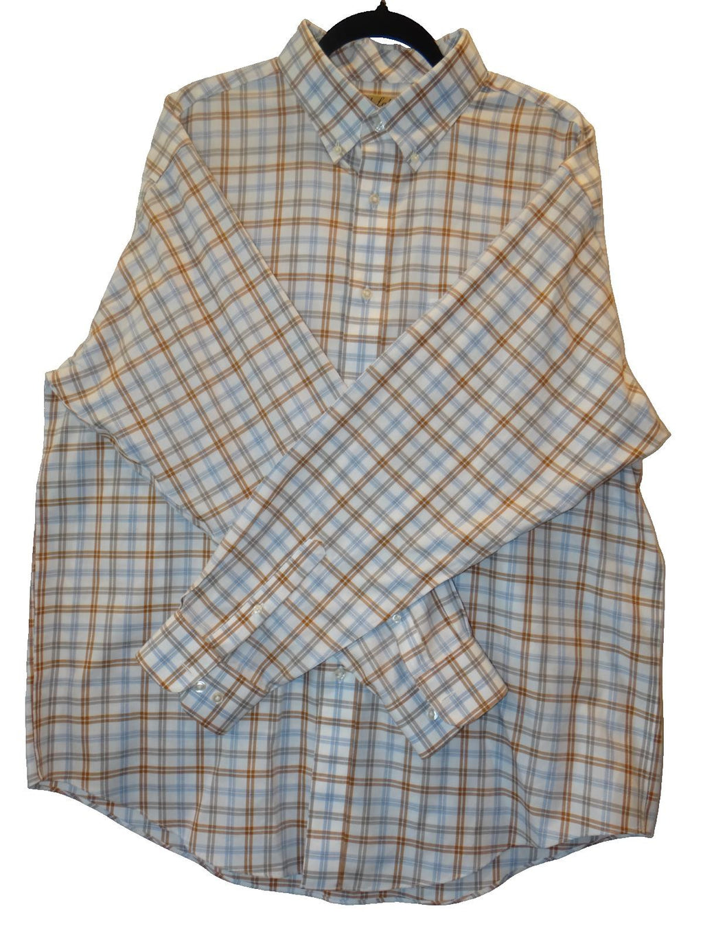 Roundtree & Yorke Men's Casual Button-Down Plaid Shirt