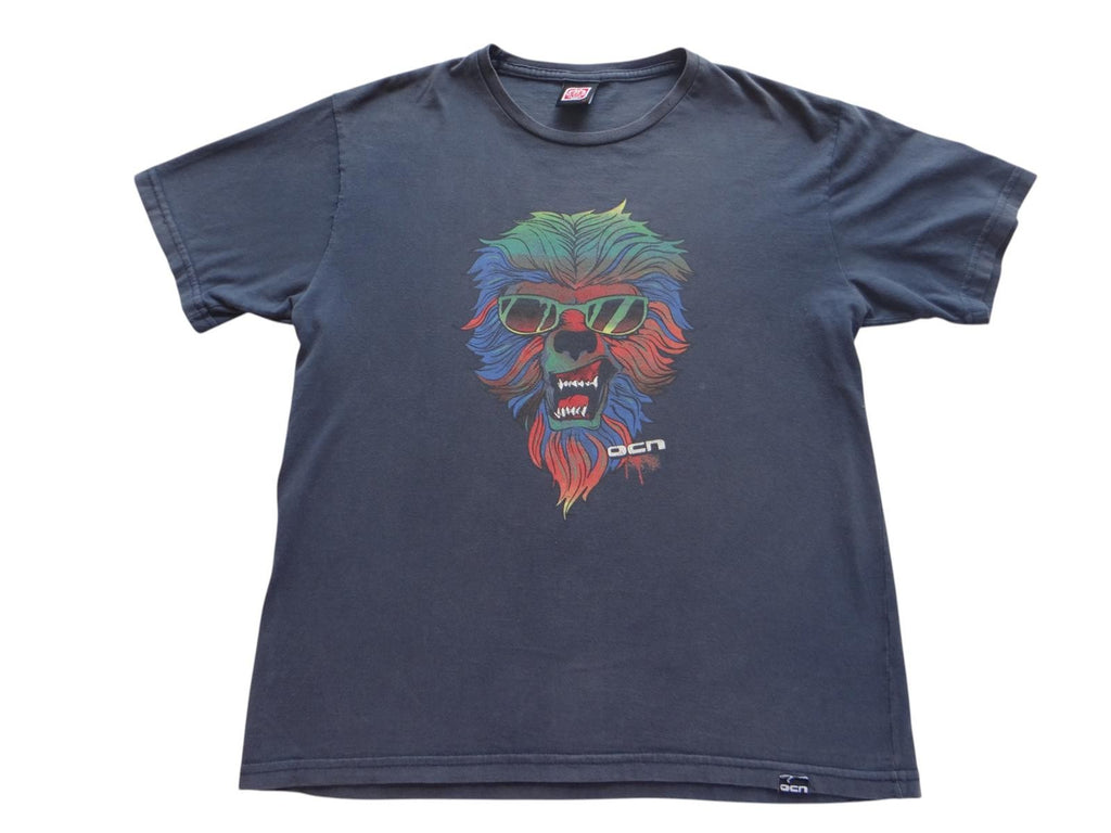 Stylish Graphic Tee with Colorful Lion Design - OCN Brand