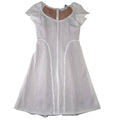 NWT-Byron Lars Beauty Mark White Mesh Honeycomb Fit and Flare Dress Size 6