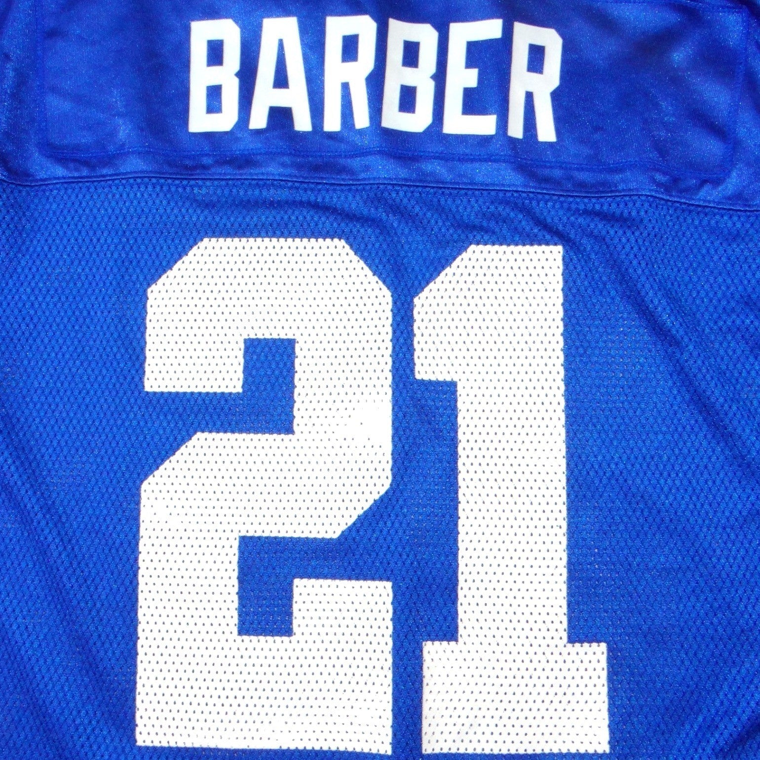 New York Giants Tiki Barber 21 Jersey VTG Mens XL Blue Mesh Football Reebok NFL