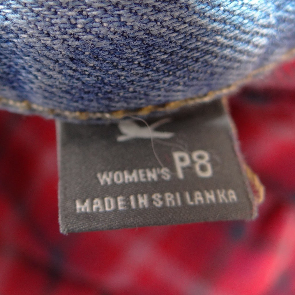Eddie Bauer Womens P8 Light Wash Flannel Lined Boyfriend Relaxed Jeans