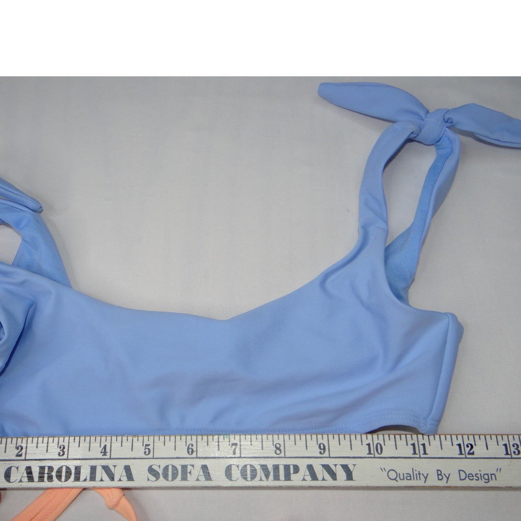 Bikini Tops Lot Set of 3 Sz S Blue Peach Light Blue Swimsuit Beach Pool Swim