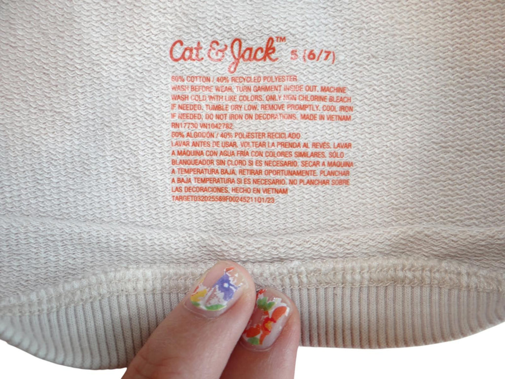Cat & Jack 'Seek Happy' Graphic Crop Top - Size 6/7