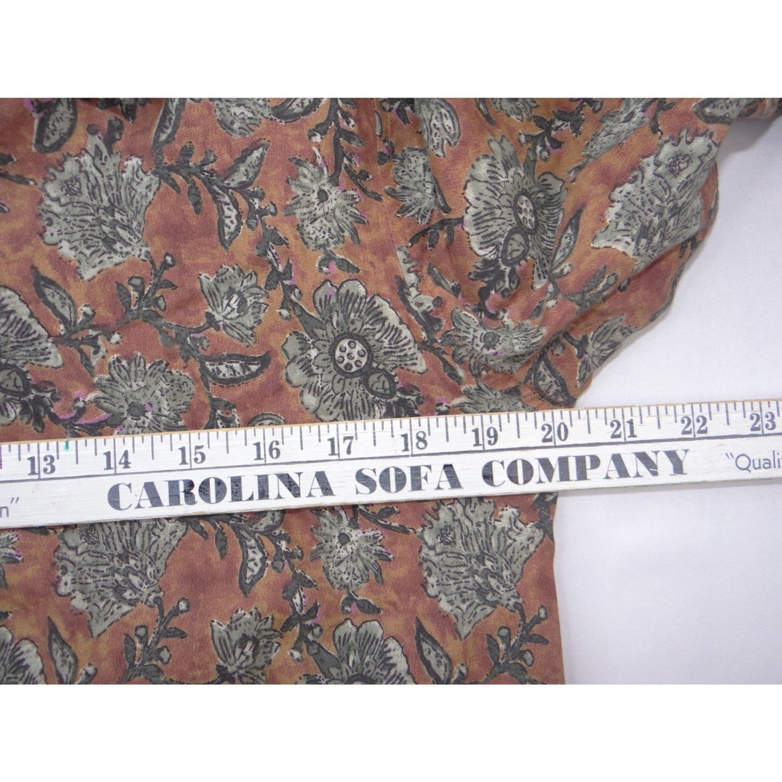 Natural Life Floral Button Down Maxi Dress Duster Terracotta XS/S Long Sleeve
