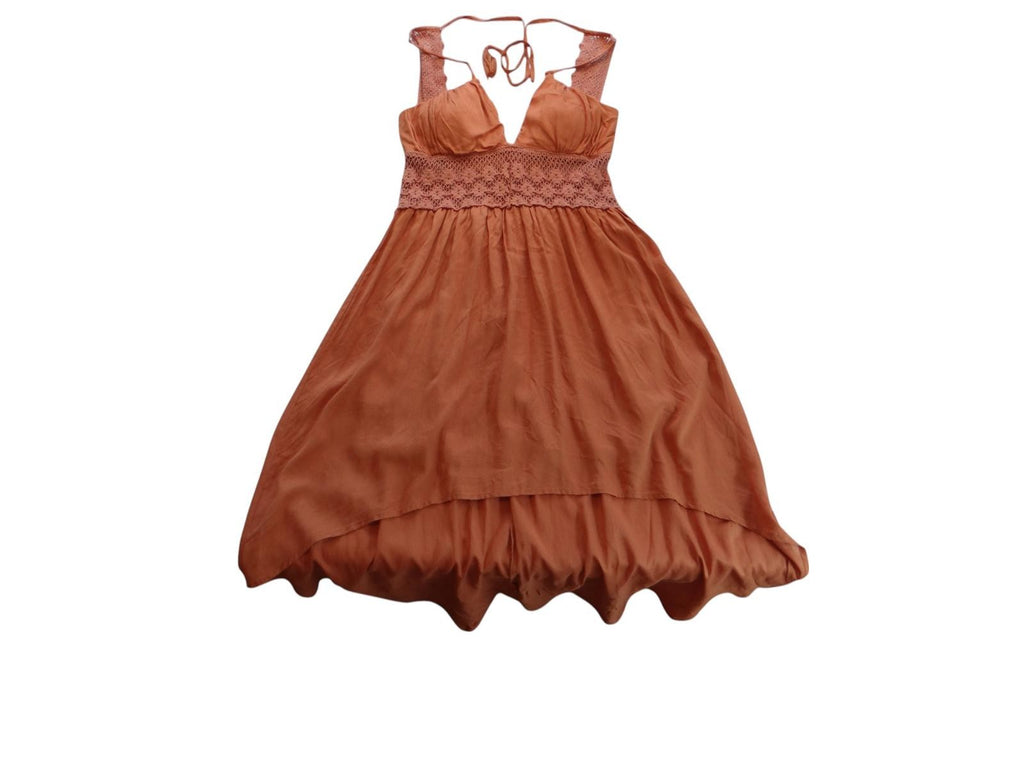 Jolie & Joy Feminine Coral Midi Dress - Size XL