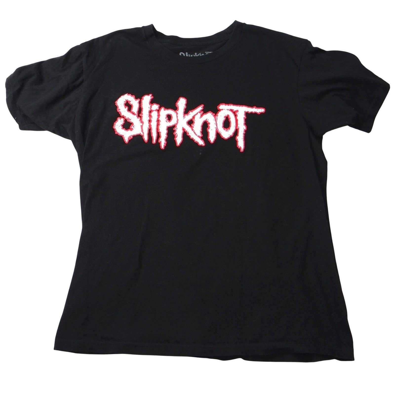 Slipknot Black T Shirt Graphic Band Logo Women's Size Large