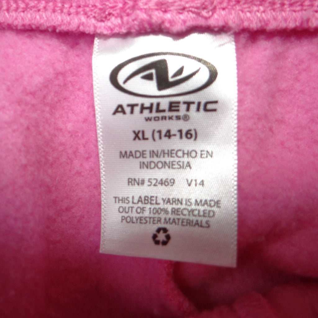 Athletic Works Kids Pink Sweatpants Joggers Size XL 14 16 Recycled Polyester