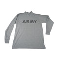 Two US Army Gray Long Sleeve Mock Neck Shirts Men's