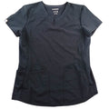 Scrubstar Premium Scrubwear Womens Black V-Neck Scrub Top Medium 4-Way Stretch