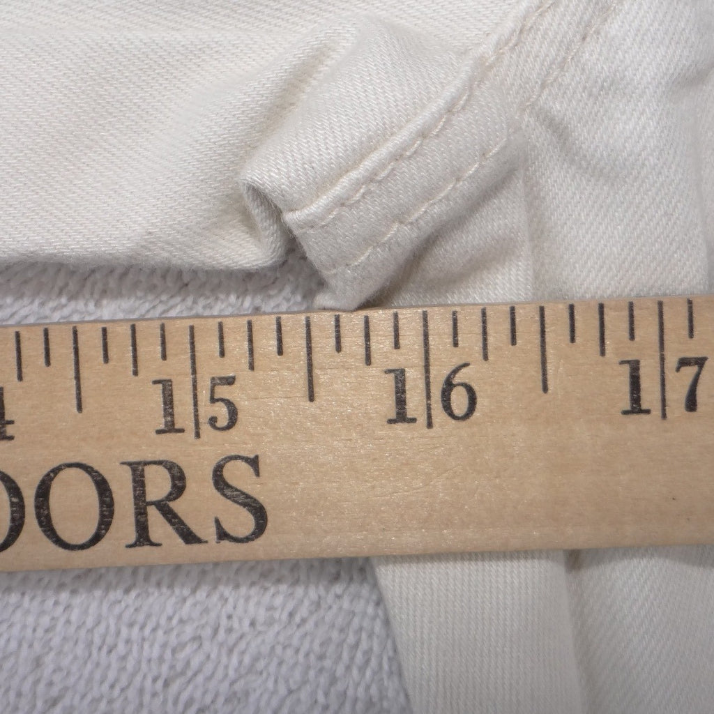 Chicos Pull On Capri Pants Cream Beaded Embroidered Hem Womens Size 1.5 US 10