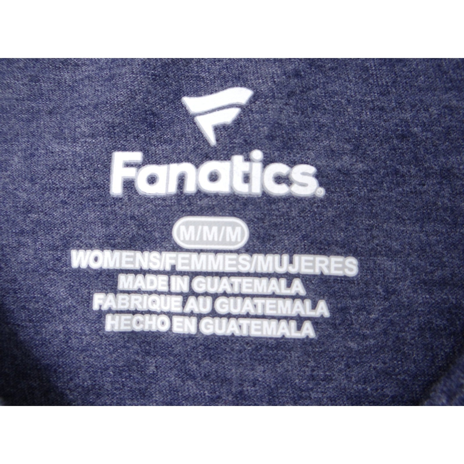 Fanatics Womens Navy Cleveland Indians V Neck T Shirt Size Medium MLB