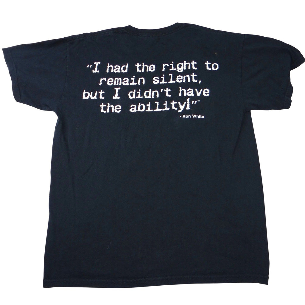 Ron Tater Salad White Comedy T Shirt Mens Medium Gildan Black