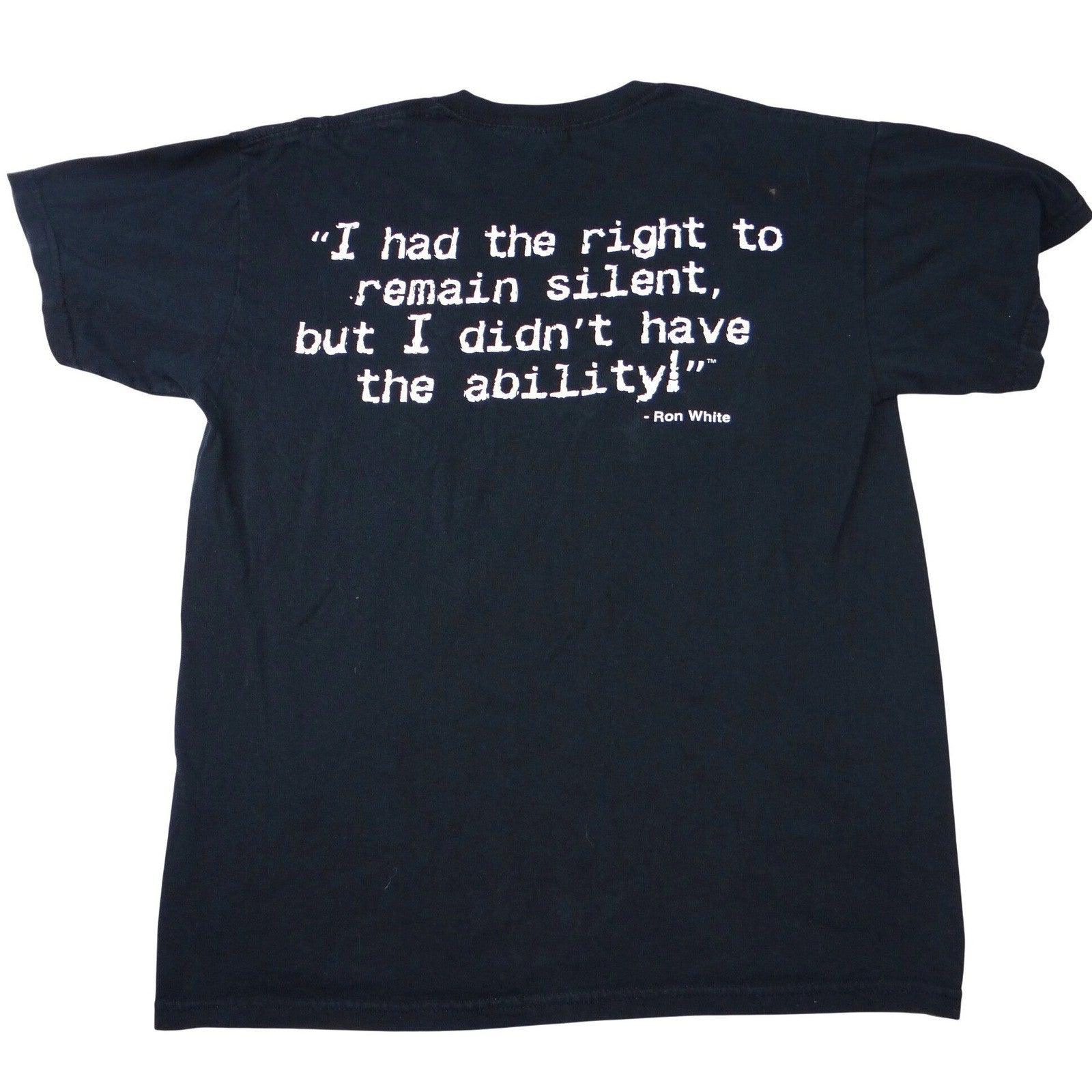 Ron Tater Salad White Comedy T Shirt Mens Medium Gildan Black
