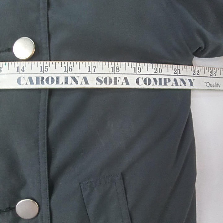 Classic Double Breasted Trench Coat Black Long Sleeve Belted Collar