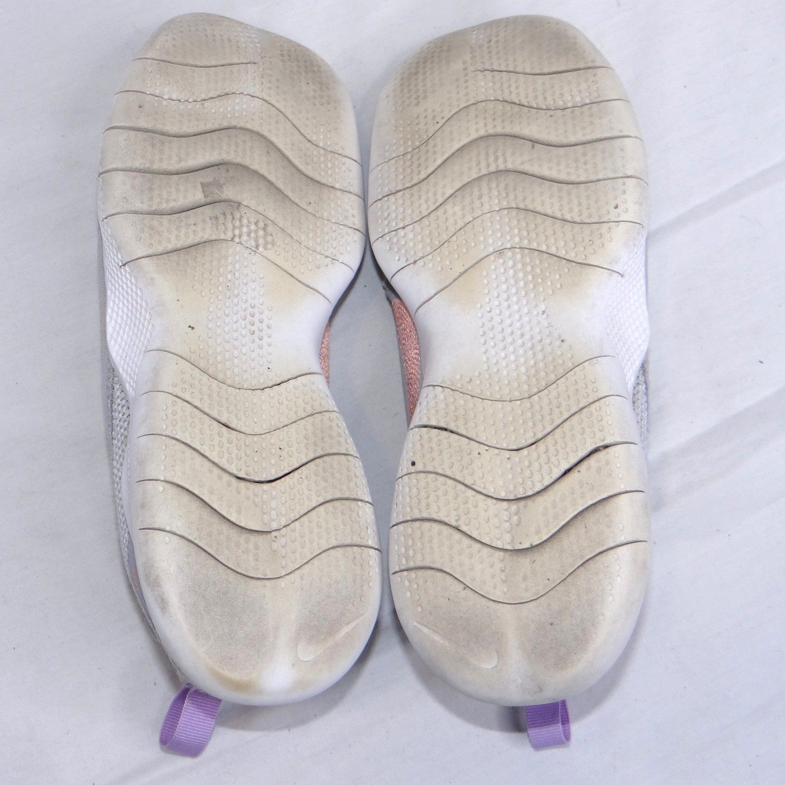 Nike Flex Running Shoes Women's Gray Peach Swoosh Lightweight Size 6.5