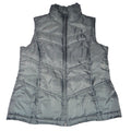 Merona Womens Gray Puffer Vest Quilted Stand Collar Full Zip Size S