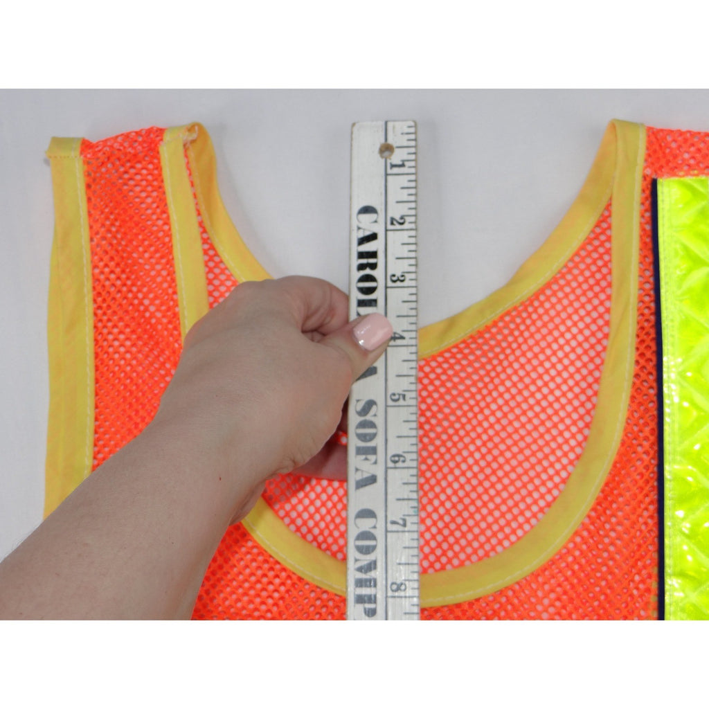 Kids Safety Vest High Visibility Orange Mesh Reflective Tie Closure Set of 2