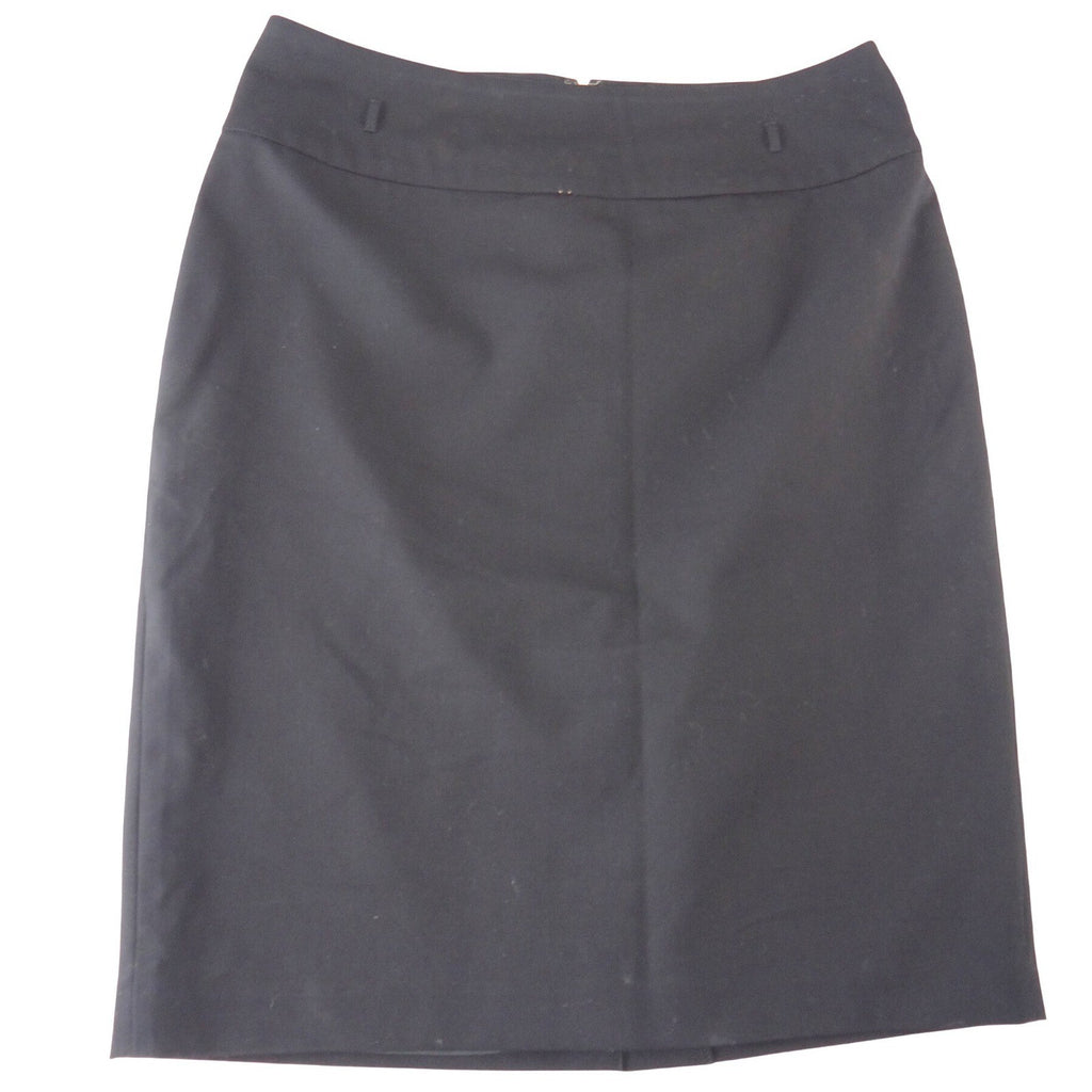 Liz Claiborne Womens Black Stretch Pencil Skirt Size 6 Lined Back Vent Career