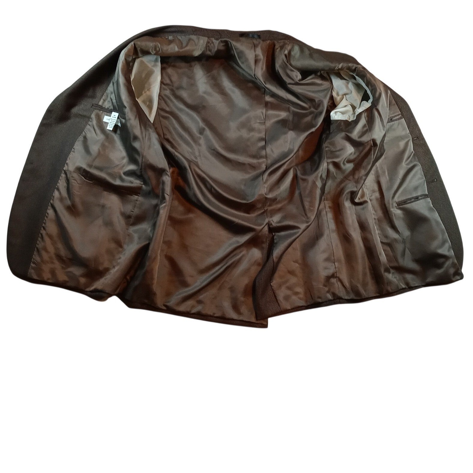 Geoffrey Beene Men's Brown Textured Blazer Jacket Classic Fit Business Casual