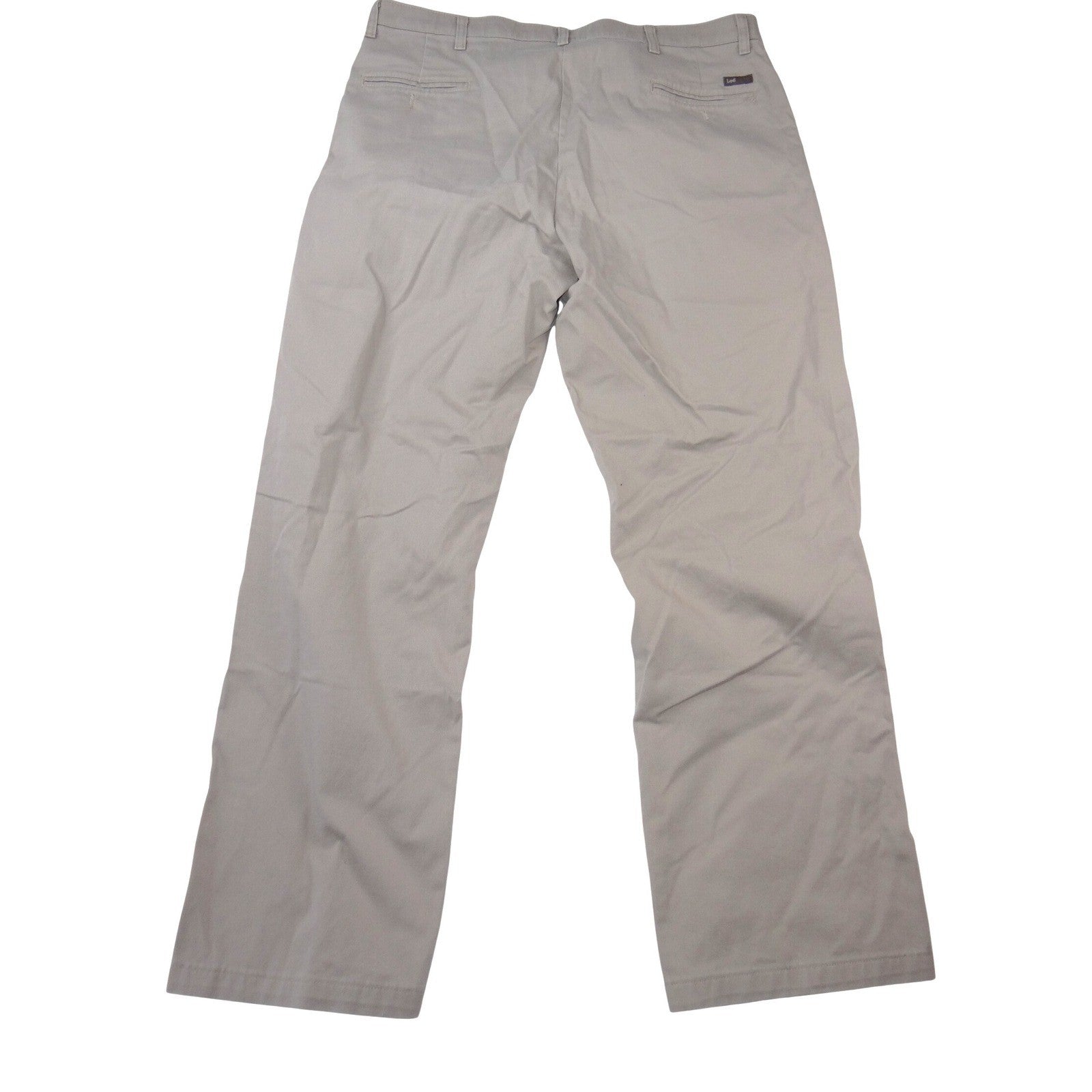 Lee Mens Custom Fit Waistband Khaki Chino Pants Tan 40x32